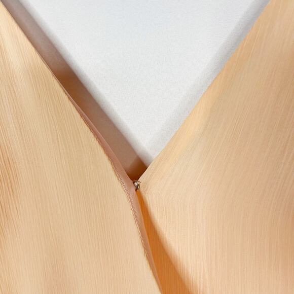 New Revolve Lovers + Friends XSmall XS Peach Orange Faux Wrap Dress with Lace - Picture 6 of 12